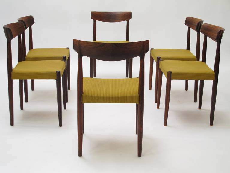 Mid-20th Century Knud Faerch Danish Rosewood Dining Chairs