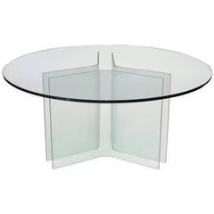 Italian Round Glass Dining Table