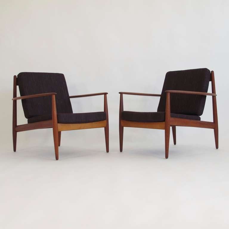 Grete Jalk Danish Teak Lounge Chairs 1