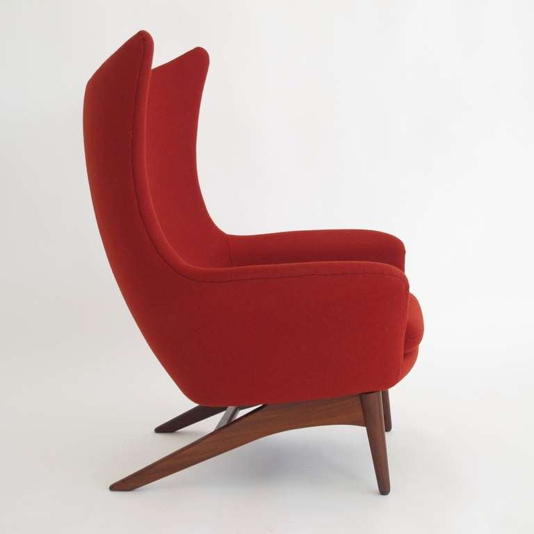 Danish HW Klein Recling Highback Lounge Chair