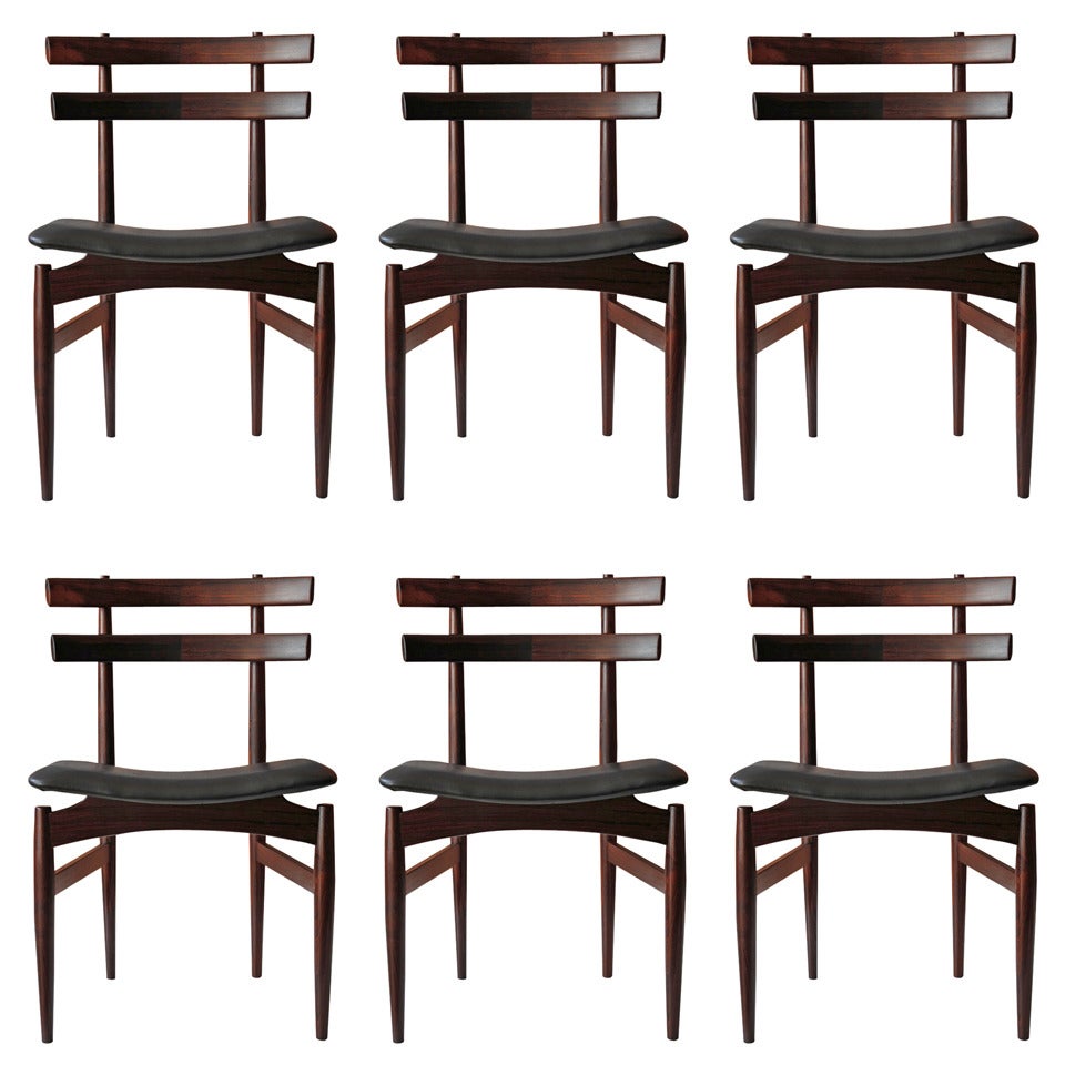 Poul Hundevad Rosewood Dining Chairs