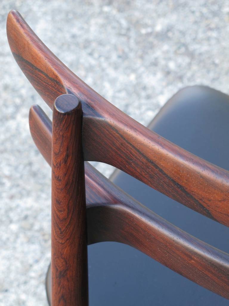 20th Century Poul Hundevad Rosewood Dining Chairs