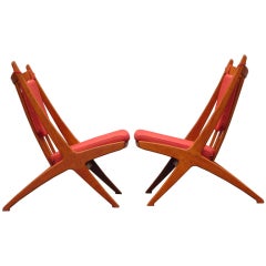 Scandinivian Modern "X" Form Lounge chairs