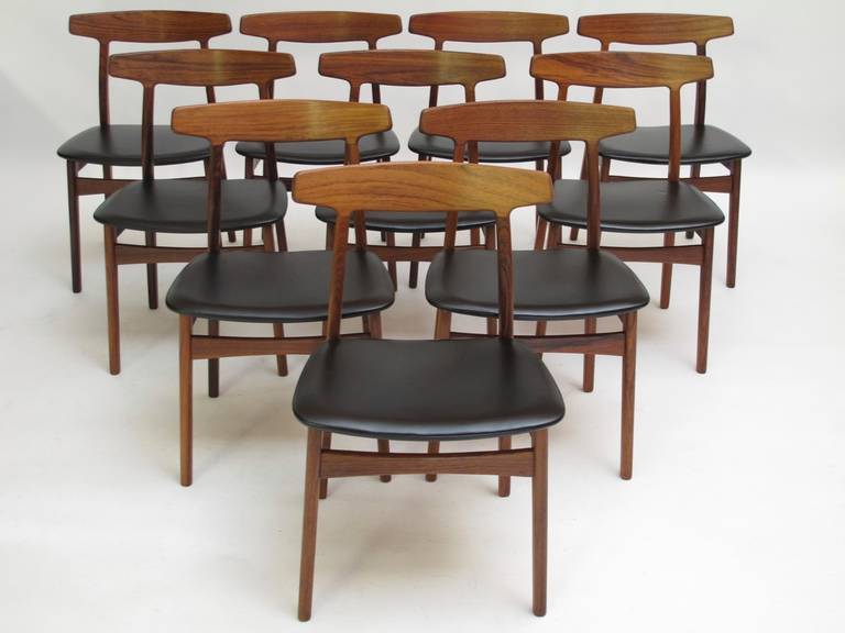 Henning Kjaernulf Rosewood Dining Chairs In Excellent Condition In Oakland, CA