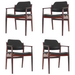 Arne Vodder Brazilian Rosewood Arm Chairs