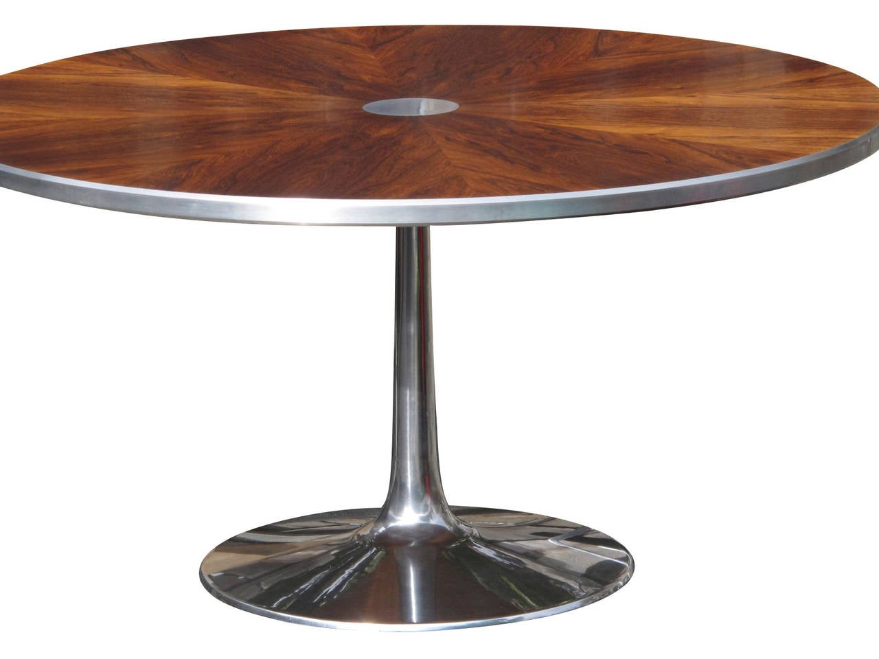 Steen Ostergaard for Poul Cadovius Rosewood Pedestal Dining Table In Excellent Condition In Oakland, CA