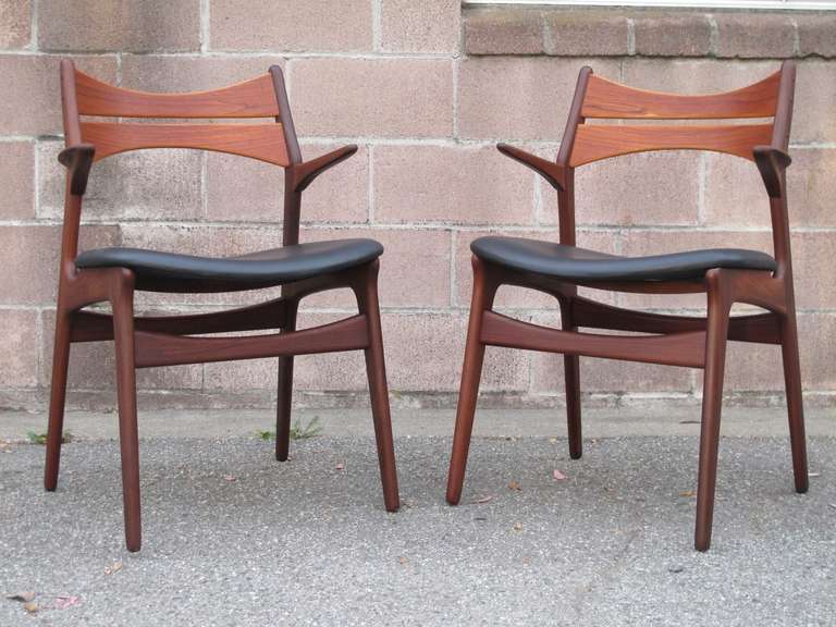 Oiled Mid-Century Erik Buck Dining Chairs