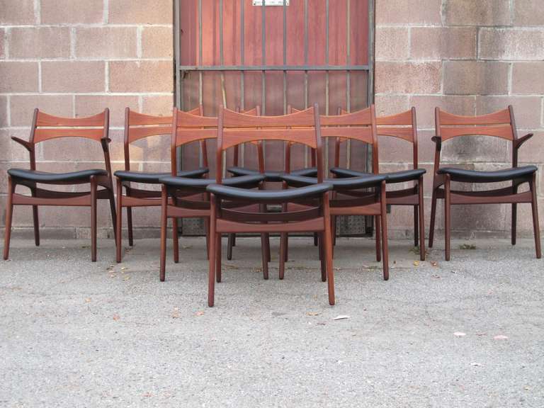 Scandinavian Modern Mid-Century Erik Buck Dining Chairs