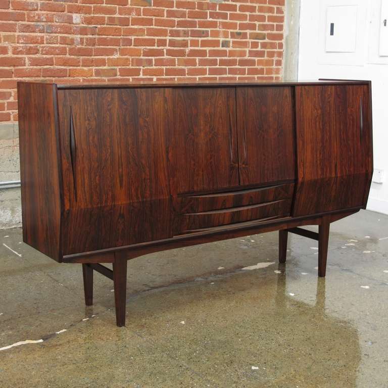 Danish Brazilian Rosewood Sideboard with Bar
