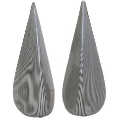 Pair of Large Murano Glass Lamps by Vetri