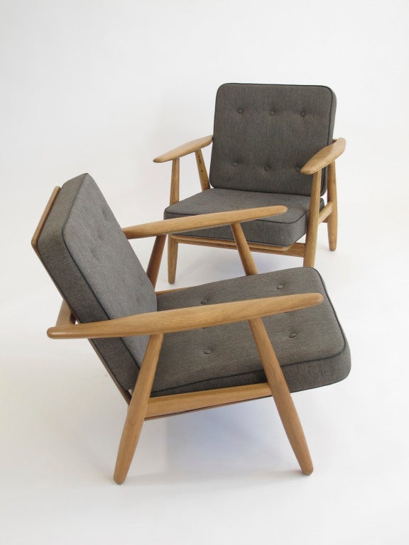 Oak Hans Wegner Cigar Arm Chairs