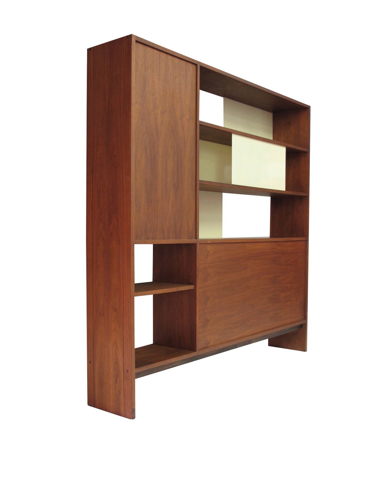 Walnut Room Divider Bookcase 1