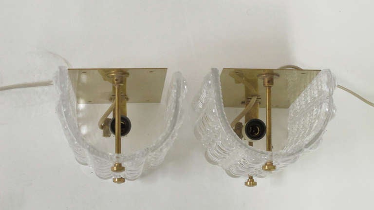 Orrefors Crystal Sconces by Carl Fagerlund 1