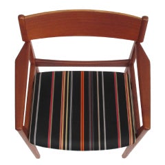 SIx Scandinavian Dining Chairs in Paul Smith Textile