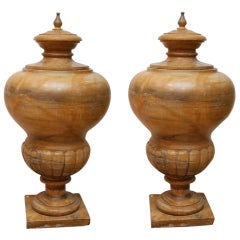 Hand sculpted Siena Marble Urns