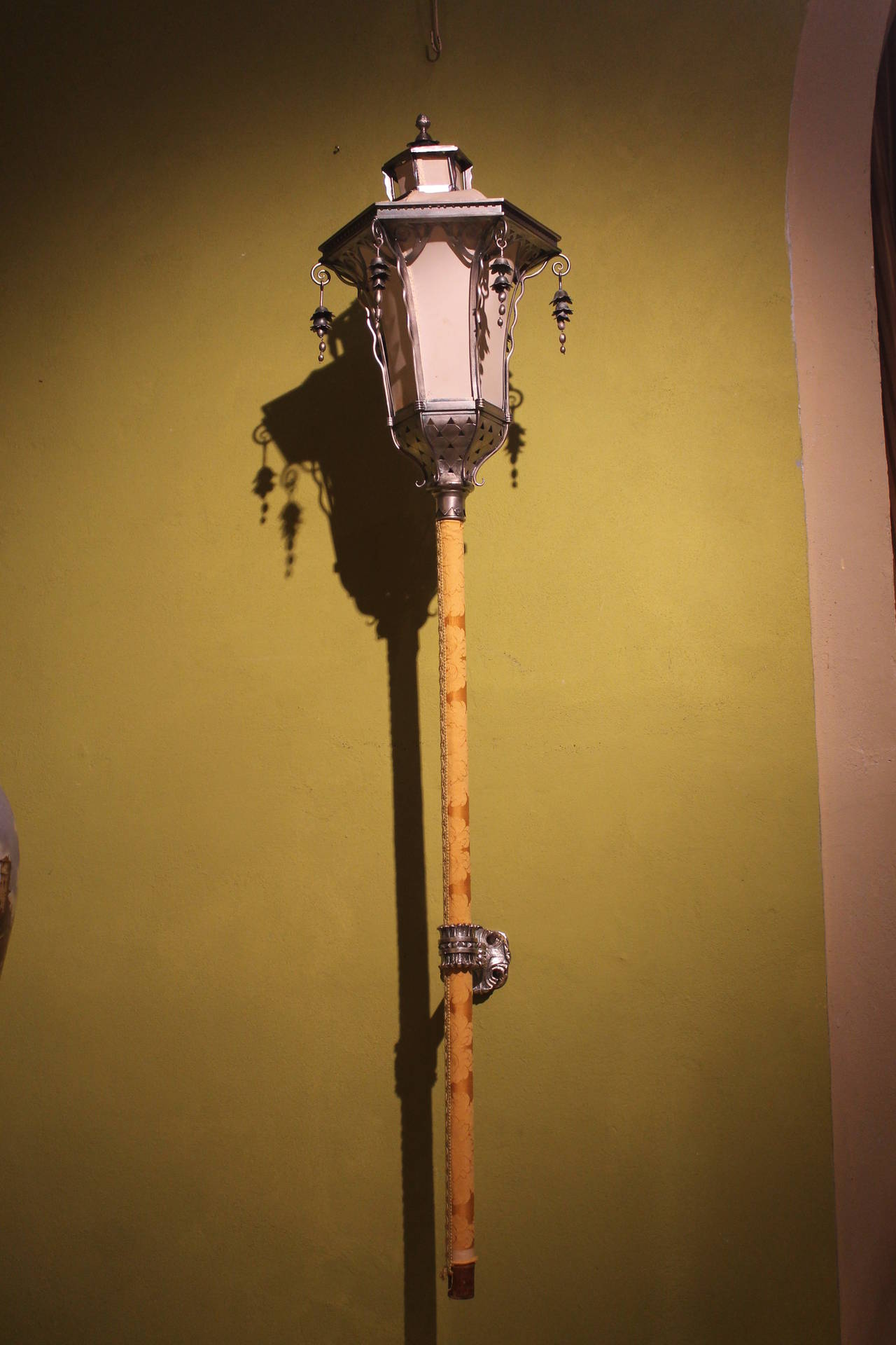 19th Century Italian Silvered Processional Lantern 4