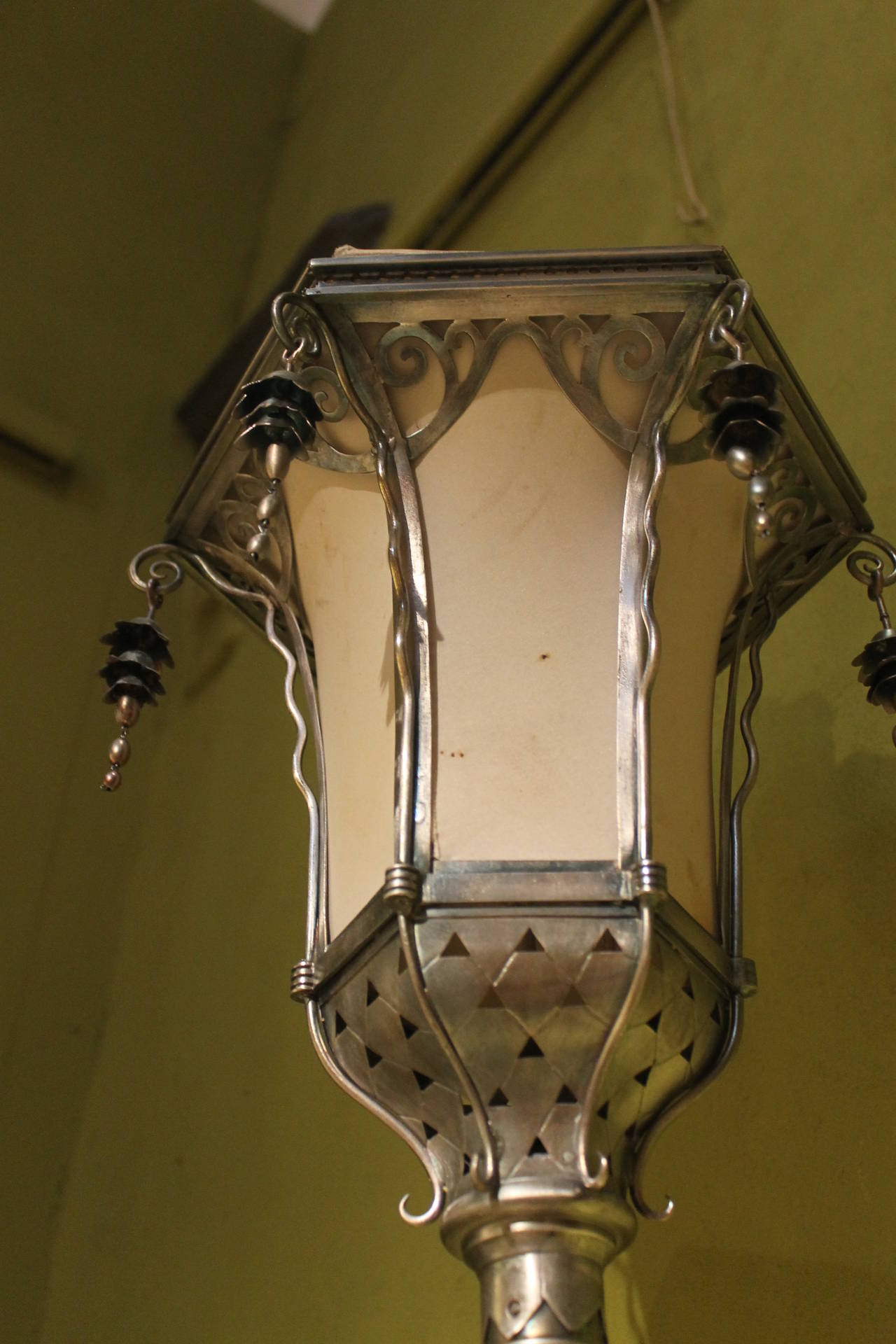 19th Century Italian Silvered Processional Lantern 5