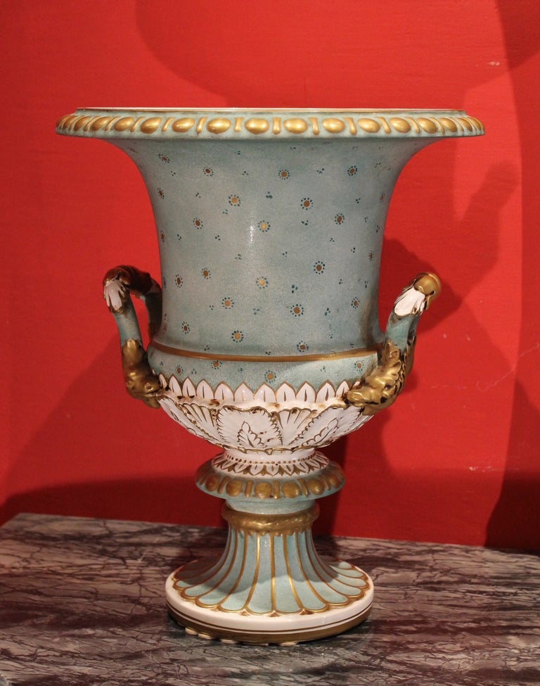 Mid-20th Century Antique Capodimonte Porcelain Medici Vase