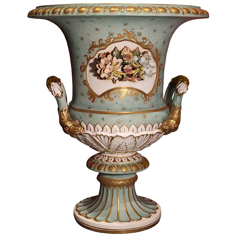 Antique Capodimonte Porcelain Medici Vase at 1stDibs capodimonte vases antique, capodimonte