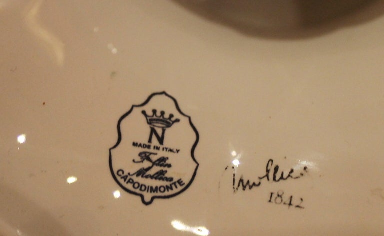 Antique Capodimonte Porcelain Medici Vase 1