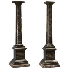 Pair of Black Marble Grand Tour Columns 4