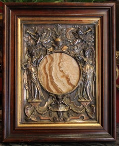 Elkington Silver Plate and Onyx Plaque