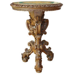 table centrale florentine du XIXe siècle avec plateau en onyx