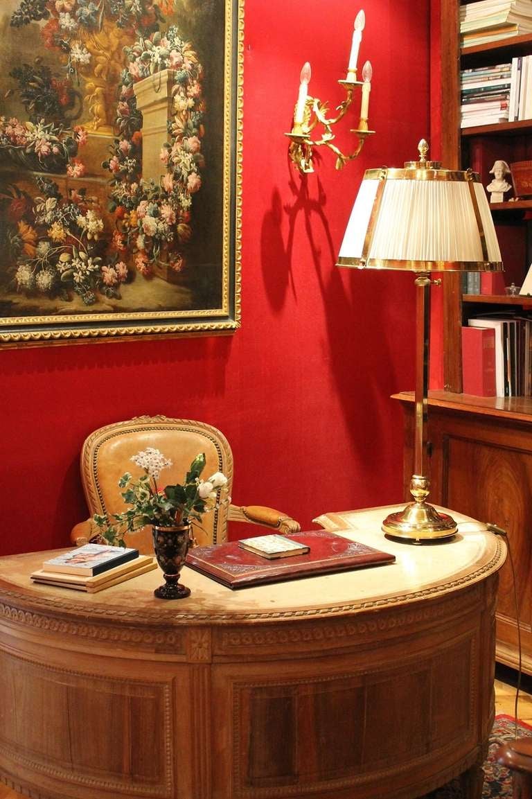 Italian Art Deco Brass Adjustable Table Lamp