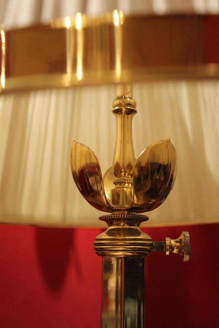 Art Deco Brass Adjustable Table Lamp In Excellent Condition In Firenze, IT