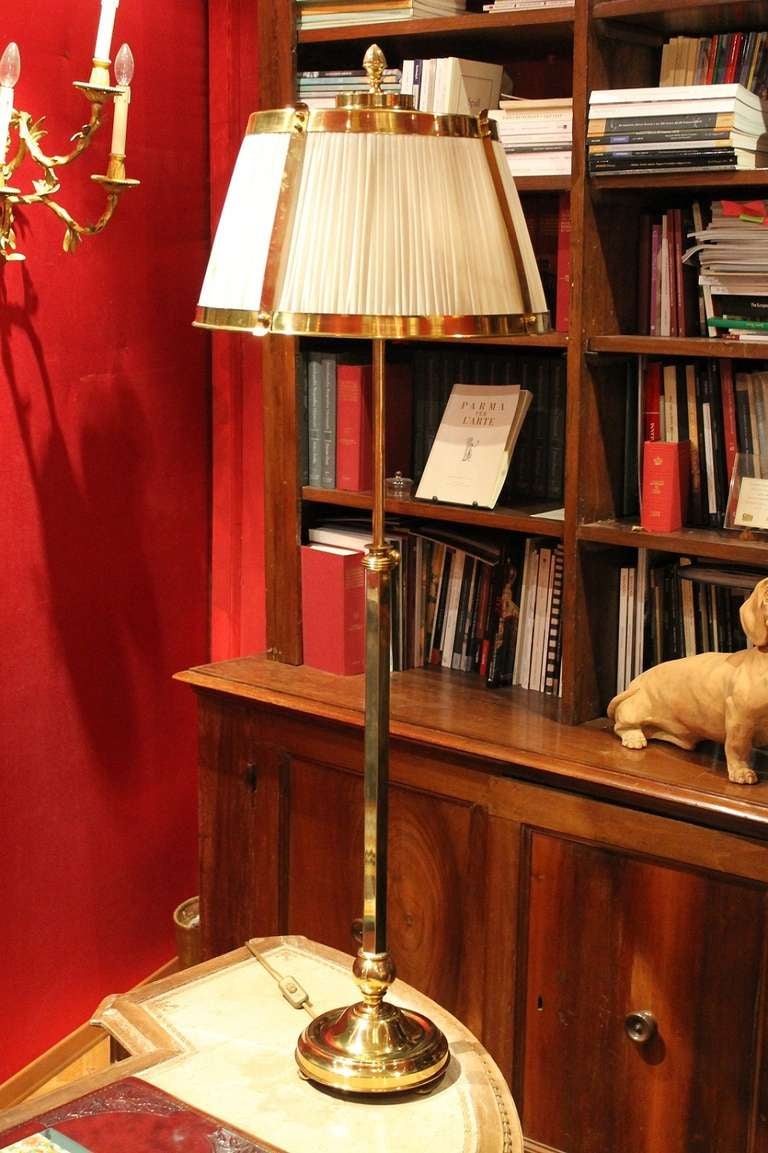 20th Century Art Deco Brass Adjustable Table Lamp