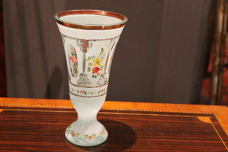 Quatre verres de Bohème en cristal taillé, début du XXe siècle en vente 2