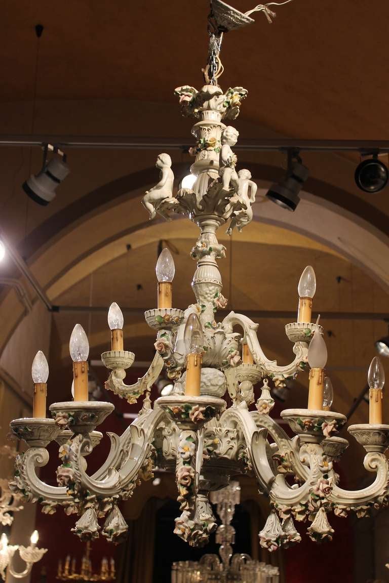 italian ceramic chandelier