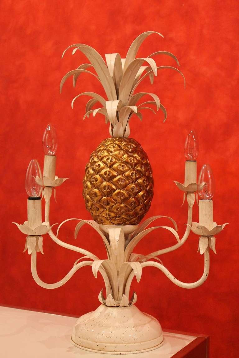 A Vintage Pineapple Lamp For Sale at 1stdibs