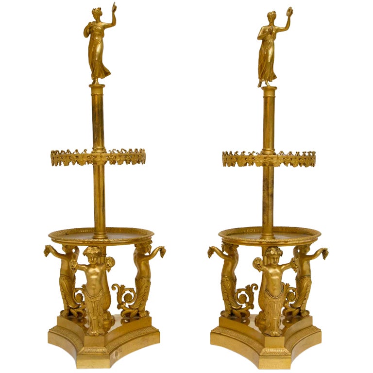 A Pair of Gilt-Bronze Stands/Centerpieces by Pierre-PhilippeThomire