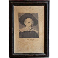 17th Century Black Framed Engravings Feat, Painter’s Portraits 10