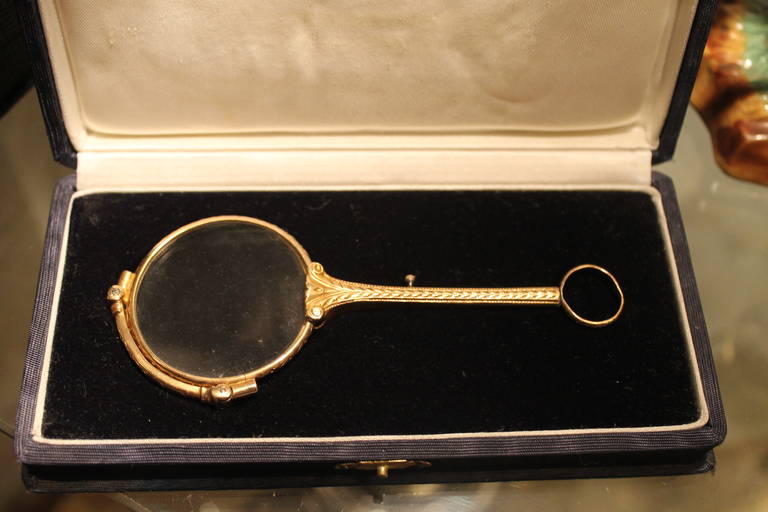 Art Deco Gold Lorgnette Opera Glasses Folding Spectacles For Sale at ...