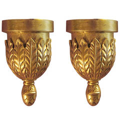 Pair of Italian Giltwood Wall Brackets 12