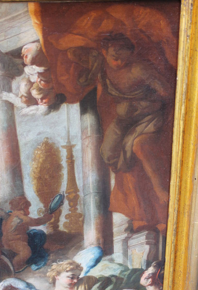 San Filippo Neri’s Rapture Painting by Francesco Solimena, Naples, 18th Century 1