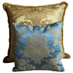 Vintage Italian Damask Silk Pillows 7