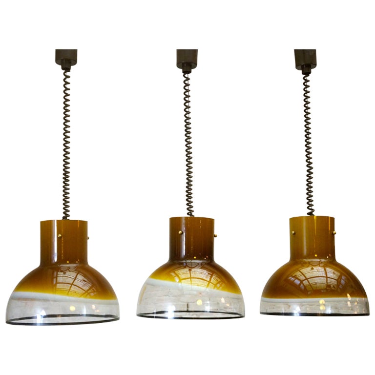 Two Italian Murano Glass Pendant Lights At 1stdibs Two Italian Murano Glass Pendant Lights For