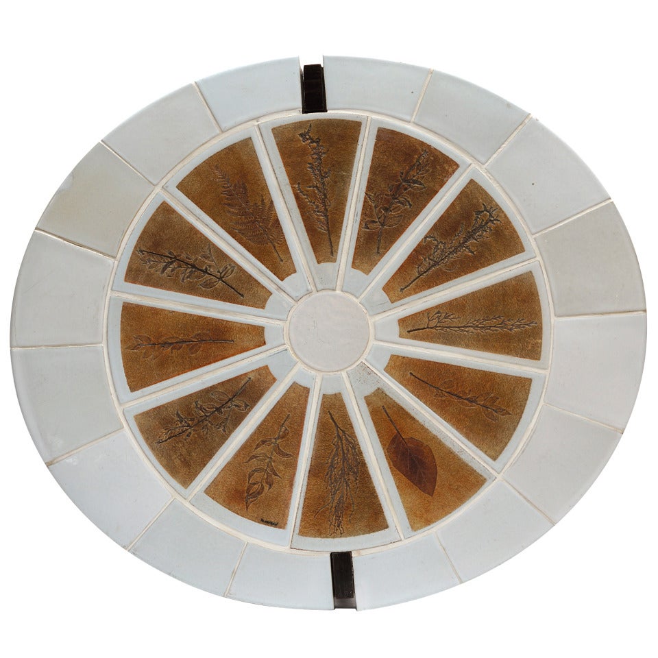 Roger Capron 1970s Tile Coffee Table from the Garrigue Collection Vallauris