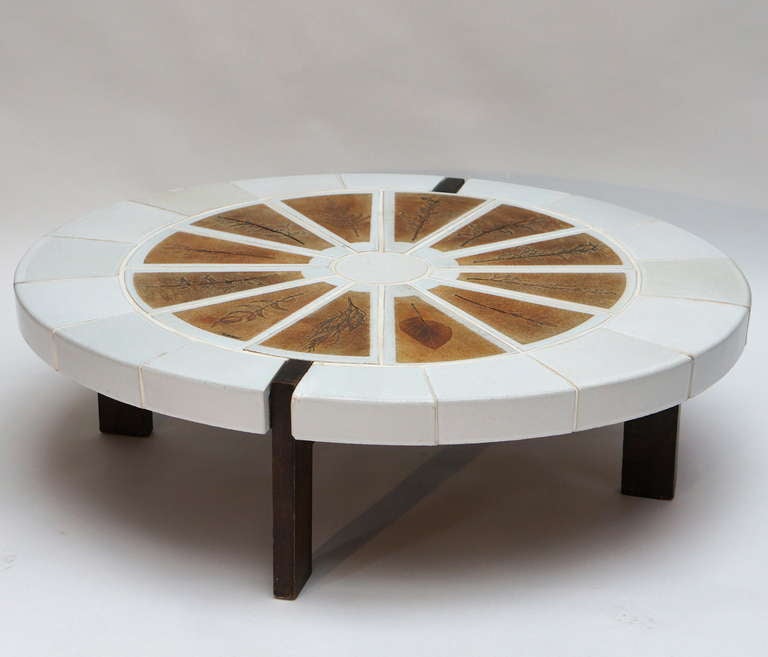Mid-Century Modern Roger Capron 1970s Tile Coffee Table from the Garrigue Collection Vallauris