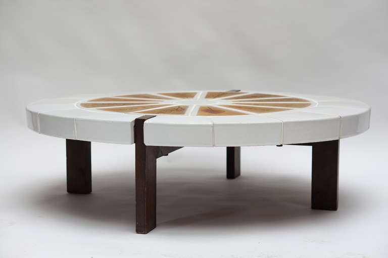 Roger Capron 1970s Tile Coffee Table from the Garrigue Collection Vallauris In Good Condition In Antwerp, BE