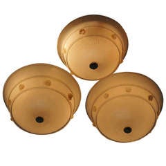 Three Murano Glass Ceiling Fixture or Wall Sconces by Barovier e Toso 1