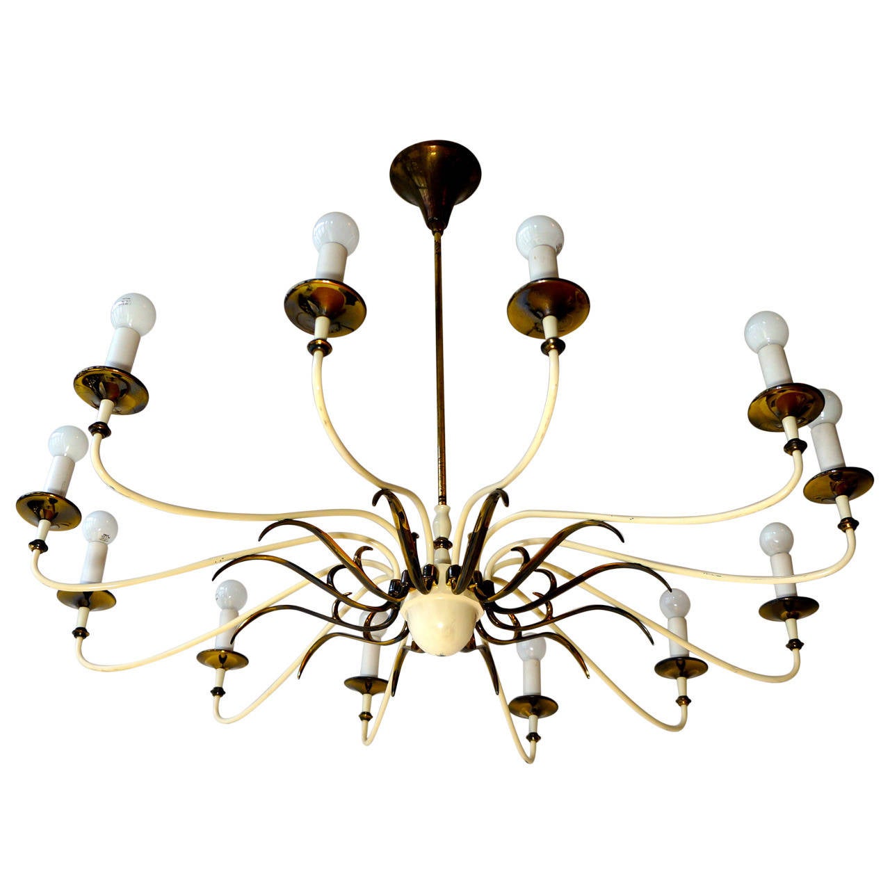 Large and Fabulous MidCentury Chandelier For Sale at 1stDibs