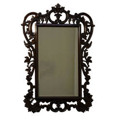 Large Carved Antique Wooden Mirror 10