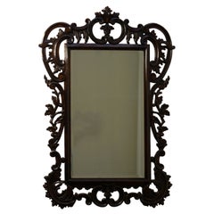 Large Carved Antique Wooden Mirror