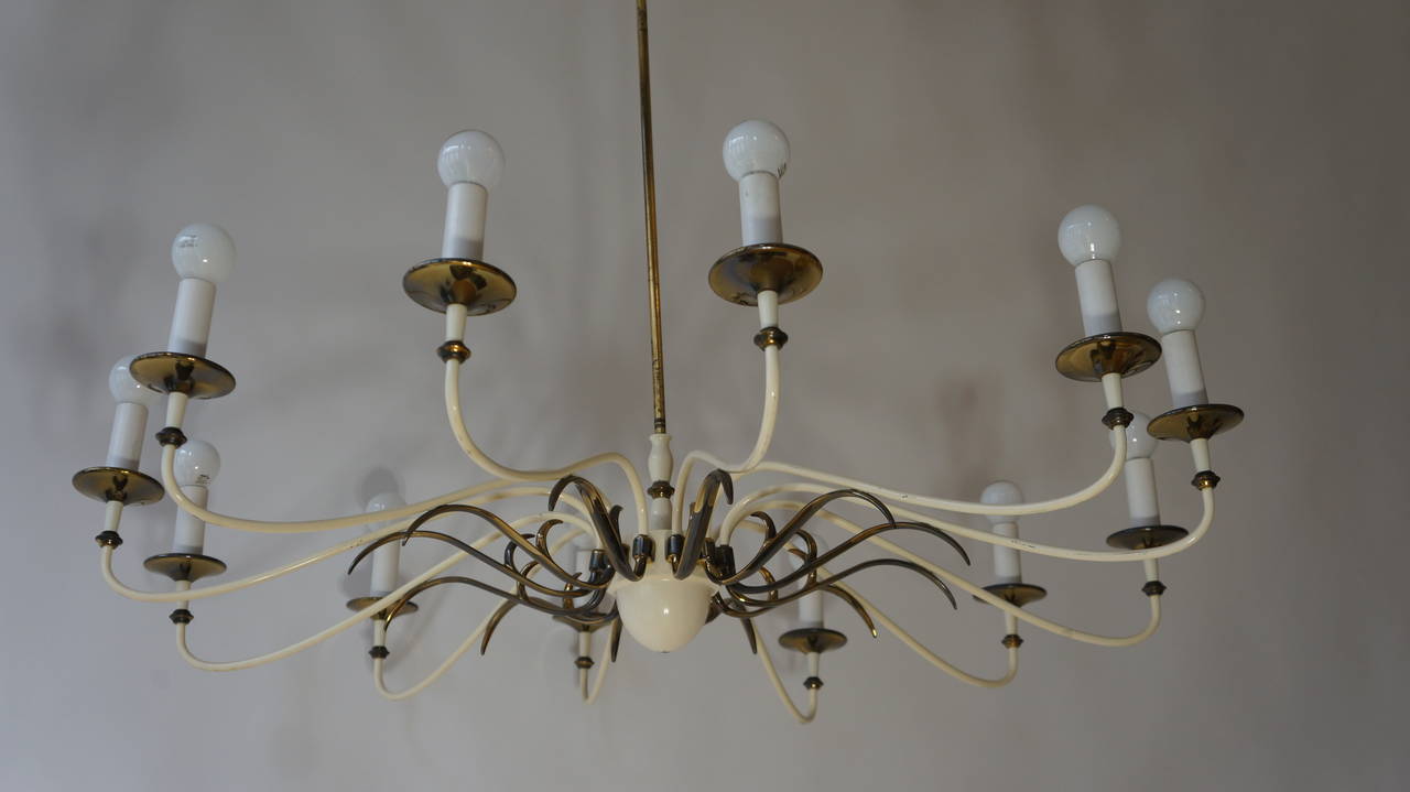Large and Fabulous Mid-Century Chandelier 1