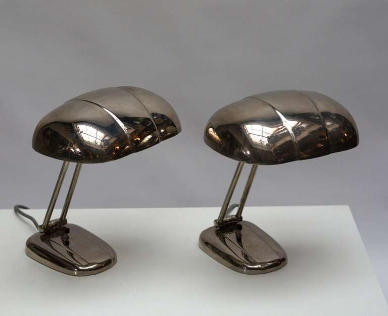 Metal One Desk or Table Lights by Siegfried Giedion for BAG Turgi , Switzerland For Sale