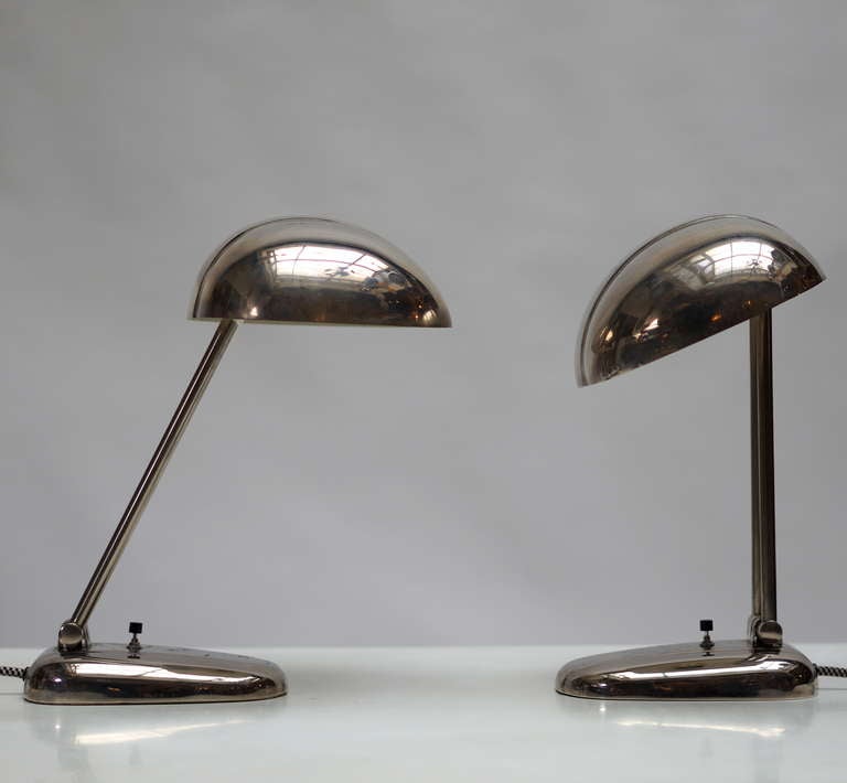 Italian One Desk or Table Lights by Siegfried Giedion for BAG Turgi , Switzerland For Sale
